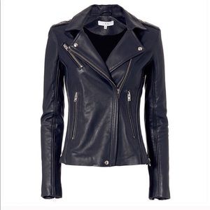 Navy leather IRO jacket size 34